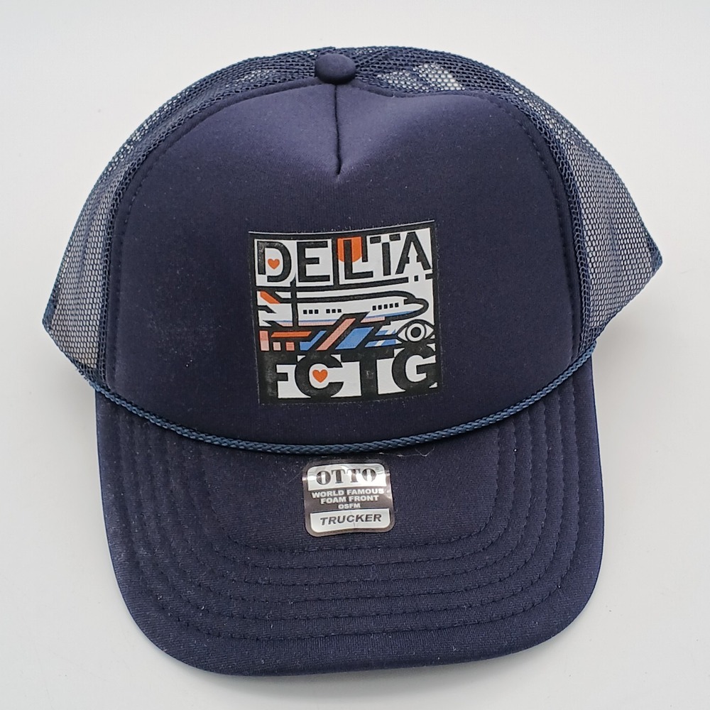 Delta Air FCTG x OTTO World Famous Foam Front OSFM Trucker Cap Baseball Hat
